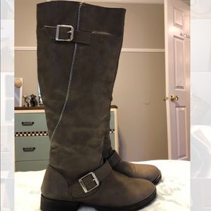 JUSTFAB gray riding style boots